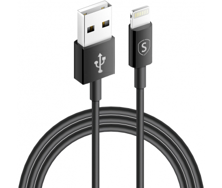 Cablu Date si Incarcare USB la Lightning SiGN, 1 m, 2.1A, Negru SN-LB1M 