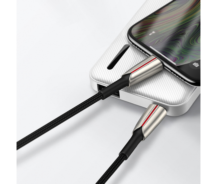 Cablu Date si Incarcare USB Type-C la Lightning SiGN Fast Charging, 1.2 m, 3A, 36W, PD, Negru SN-L417 