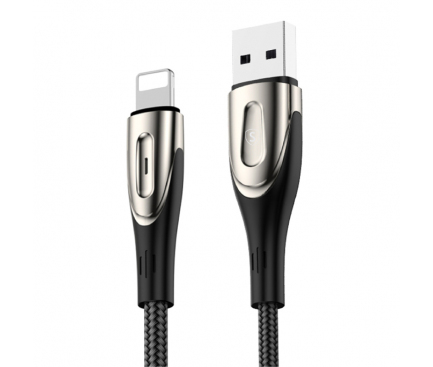 Cablu Date si Incarcare USB  la Lightning SiGN Fast Charging, 2 m, 3A, Negru SN-L412 