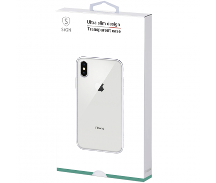 Husa TPU SiGN Ultra Slim pentru Apple iPhone XS Max, Transparenta SN-TRANXSMAX 