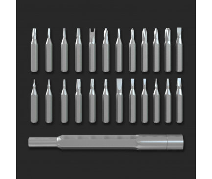 Surubelnita Deli Tools EDL3525, Set,  25 in 1, Argintiu 