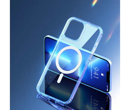 Husa MagSafe pentru Apple iPhone 13 Pro Max, DUX DUCIS, Clin, Transparenta