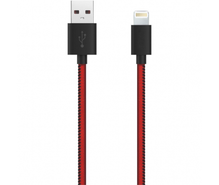 Cablu Date si Incarcare USB la Lightning Serioux MFI, 1 m, Piele, Diverse culori SRXA-MFI1MLEA-BLK 