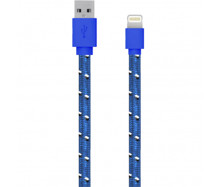 Cablu Date si Incarcare USB la Lightning Serioux MFI, 1 m, Textil, Diverse culori SRXA-MFI1MFAB-BLK 