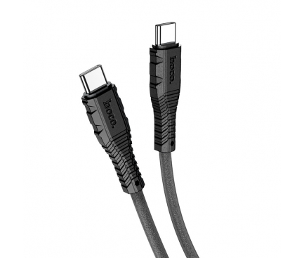 Cablu Date si Incarcare USB-C - USB-C HOCO X67 Nano, 60W, 1m, Negru