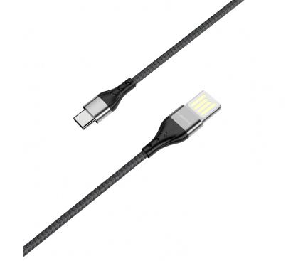 Cablu Date si Incarcare USB-A - USB-C Borofone BU11 Tasteful, 18W, 1.2m, Negru
