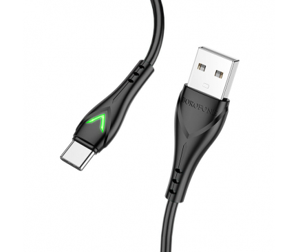 Cablu Date si Incarcare USB-A - USB-C Borofone BX65 Bright, 18W, 1m, Negru