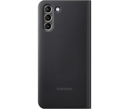 Husa Poliuretan Samsung Galaxy S21+ 5G G996, LED View Cover, Neagra EF-NG996PBEGEW 