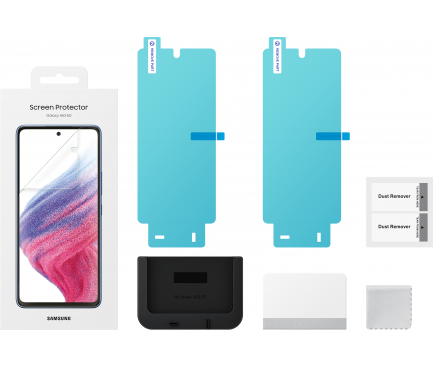 Folie de protectie Ecran Samsung pentru Galaxy A53 5G A536, Plastic, Set 2 bucati EF-UA536CTEGWW