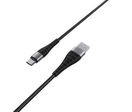 Cablu Date si Incarcare USB la USB Type-C Borofone BX32, 1 m, 5A, Negru 