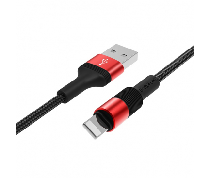 Cablu Date si Incarcare USB-A - Lightning Borofone BX21 Outstanding, 18W, 1m, Rosu