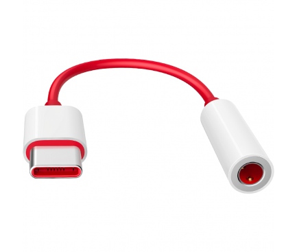 Adaptor Audio USB-C - 3.5mm OnePlus TC01W, 0.09m, Rosu 5461100024
