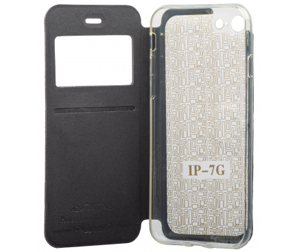 Husa TPU Spacer Magnetic Wallet pentru Apple iPhone 7 / Apple iPhone 8 / Apple iPhone SE (2020), Neagra SPT-M-IP.7G 