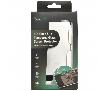 Folie Protectie Ecran Spacer pentru Huawei P10, 3D, Sticla securizata, Full Face, Full Glue, 9H, 0.3mm, Neagra SPF-3D-HW.P10 