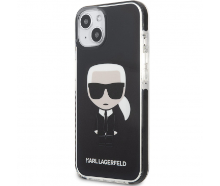 Husa TPU Karl Lagerfeld pentru Apple iPhone 13, TPE Full Body Ikonik, Neagra KLHCP13MTPEIKK 