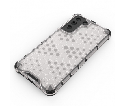 Husa Plastic - TPU OEM Honeycomb Armor pentru Samsung Galaxy S21 FE 5G G990, Transparenta 