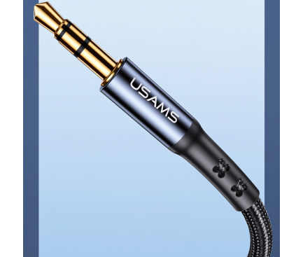 Cablu Audio Jack 3.5 mm la USB Type-C/Jack 3.5mm Usams US-SJ555, 1.2 m, 2in1, Negru SJ555YP01 