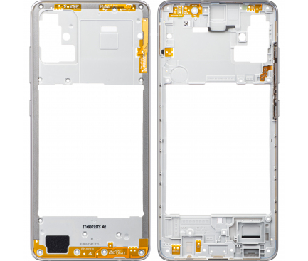 Carcasa Mijloc Samsung Galaxy A51 A515, Alba, Service Pack GH98-45033A 