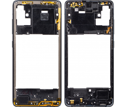 Carcasa Mijloc Samsung Galaxy A51 A515, Neagra, Service Pack GH98-45033B 
