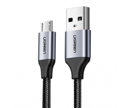 Cablu Date si Incarcare USB-A - microUSB UGREEN, 18W, 2m, Negru