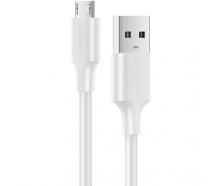 Cablu Date si Incarcare USB la MicroUSB UGREEN US289, 2 m, Alb 
