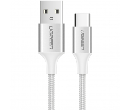 Cablu Date si Incarcare USB la USB Type-C UGREEN US288, 1.5 m, 3A, Alb 