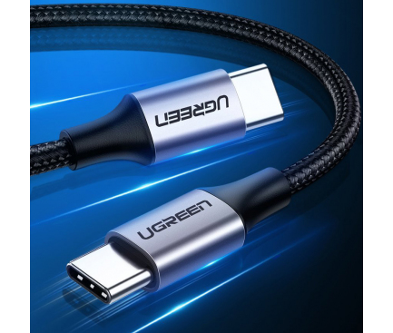 Cablu Date si Incarcare USB-C - USB-C UGREEN US261, 60W, 1m, Gri
