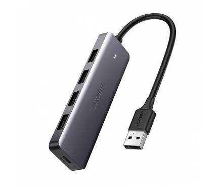 Hub USB UGREEN, 4 x USB 3.0, Gri 