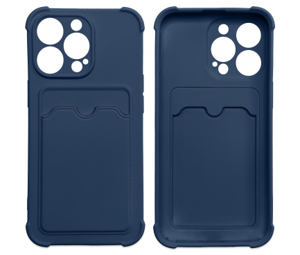 Husa TPU OEM Armor Case pentru Apple iPhone 7 / Apple iPhone 8 / Apple iPhone SE (2020), suport card, Bleumarin 