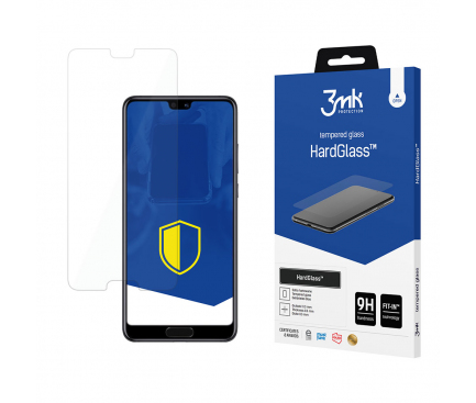 Folie de protectie Ecran 3MK HardGlass pentru Huawei P20, Sticla securizata, Full Glue