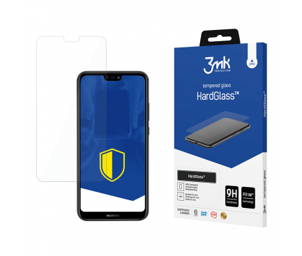 Folie de protectie Ecran 3MK HardGlass pentru Huawei P20 Lite, Sticla securizata, Full Glue