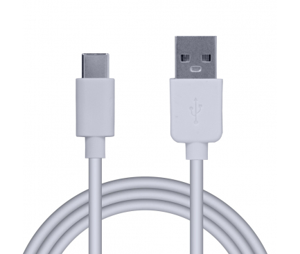 Cablu Date si Incarcare USB la USB Type-C Spacer 2.1A, 1 m, Alb SPDC-TYPEC-PVC-W-1.0 