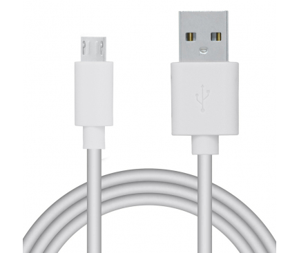 Cablu Date si Incarcare USB la MicroUSB Spacer, 0.5 m, Alb SPDC-MICRO-PVC-W-0.5 