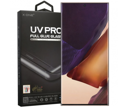 Folie de protectie Ecran X-One pentru Samsung Galaxy S22 Ultra 5G S908, Sticla securizata, UV Glue, Case Friendly
