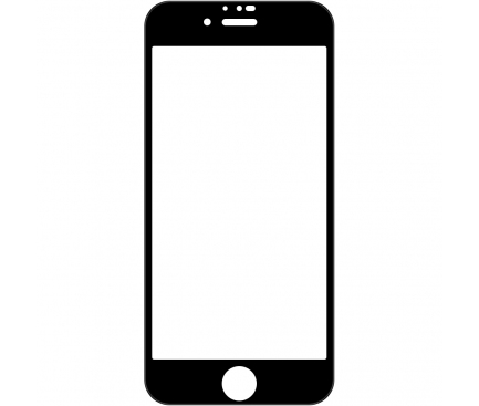 Folie de protectie Ecran OEM pentru Apple iPhone 8 / 7, Sticla securizata, Edge Glue, 6D, Neagra