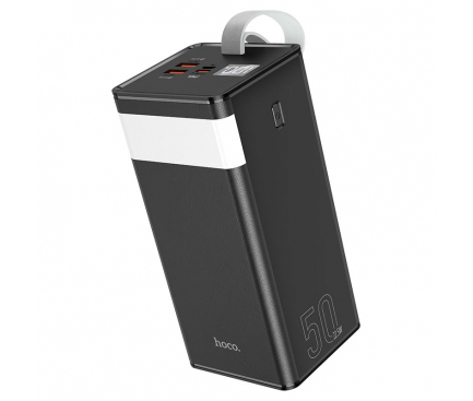 Baterie Externa Powerbank HOCO J86A, 50000 mA, Power Delivery (PD) - Quick Charge 3.0, 22.5W, Neagra 