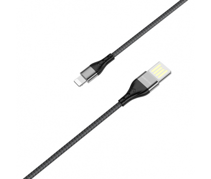 Cablu Date si Incarcare USB-A - Lightning Borofone BU11 Tasteful, 18W, 1.2m, Negru