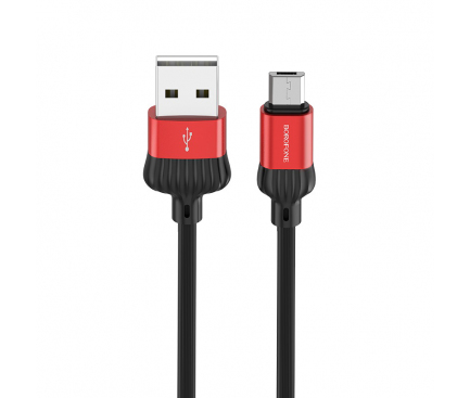 Cablu Date si Incarcare USB-A - microUSB Borofone BX28 Dignity, 18W, 1m, Rosu