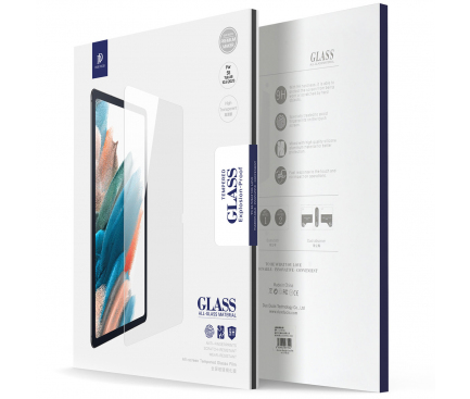 Folie de protectie Ecran DUX DUCIS pentru Samsung Galaxy Tab A8 10.5 (2021), Sticla securizata, Full Glue, Neagra