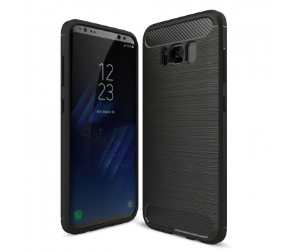 Husa TPU OEM Carbon pentru Samsung Galaxy S8 G950, Neagra 