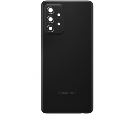 Capac Baterie Samsung Galaxy A52 5G A526 / A52 A525, Cu Geam Blitz - Geam Camera Spate, Negru (Awesome Black), Swap