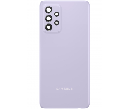 Capac Baterie - Geam Blitz - Geam Camera Spate Samsung Galaxy A52 A525 / Samsung Galaxy A52 5G A526, Mov, Second Hand 
