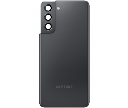 Capac Baterie - Geam Blitz - Geam Camera Spate Samsung Galaxy S21 5G G991, Gri, Swap 