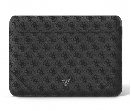 Husa Laptop Guess 4G Triangle Metal Logo, 16 inch, Gri-Neagra GUCS16P4TK 