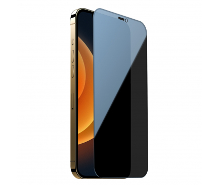 Folie Protectie Ecran Nillkin Privacy pentru Apple iPhone 13 / Apple iPhone 13 Pro, Sticla securizata, 0.33mm, H, NLK367BLK 