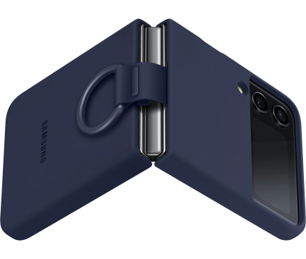 Husa pentru Samsung Galaxy Z Flip4 F721, Ring, Bleumarin EF-PF721TNEGWW