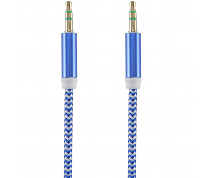 Cablu Audio 3.5 mm la 3.5 mm Tellur Basic, 1 m, Albastru TLL311081 