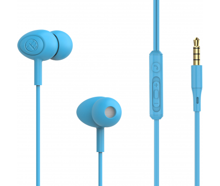 Handsfree Casti In-Ear Tellur Basic Gamma, Cu microfon, 3.5 mm, Albastru TLL162311 