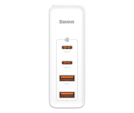 Incarcator Retea USB Baseus GaN2 Pro, Quick Charge, 100W, 2 x USB - 2 x USB Type-C, Alb CCGAN2P-L02