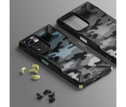 Husa Plastic - TPU Ringke Fusion X Armored pentru Xiaomi Redmi Note 11 Pro+ 5G, Como, Neagra 